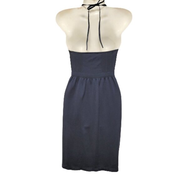 Dark Blue Halter Tie Dress  Size S - Picture 2 of 12